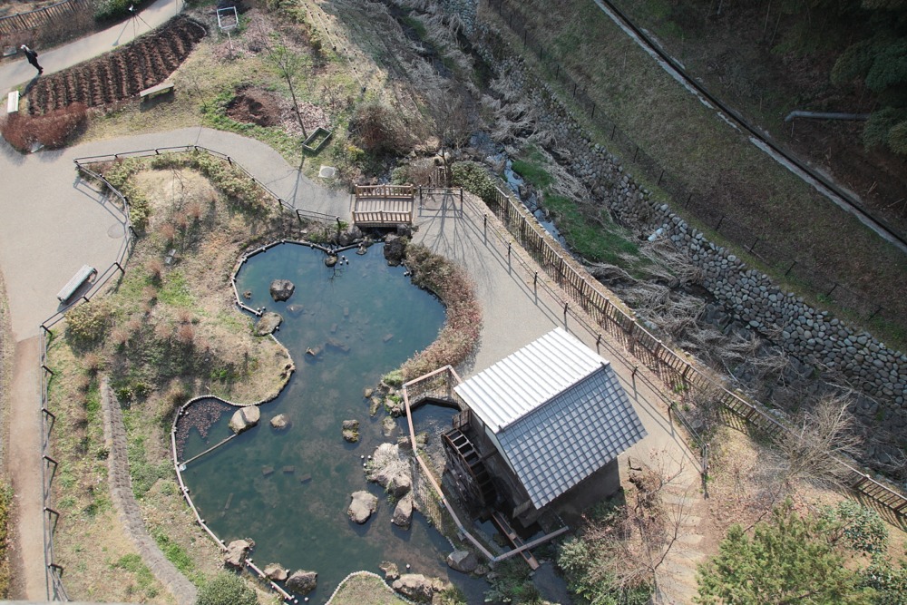 上谷戸大橋から見た上谷戸親水公園