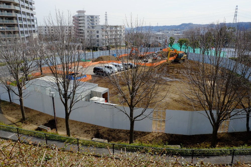 工事中の城山公園