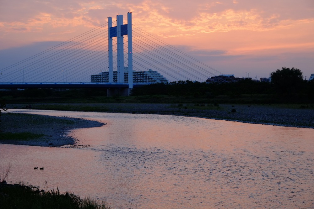 多摩川 夕暮れ