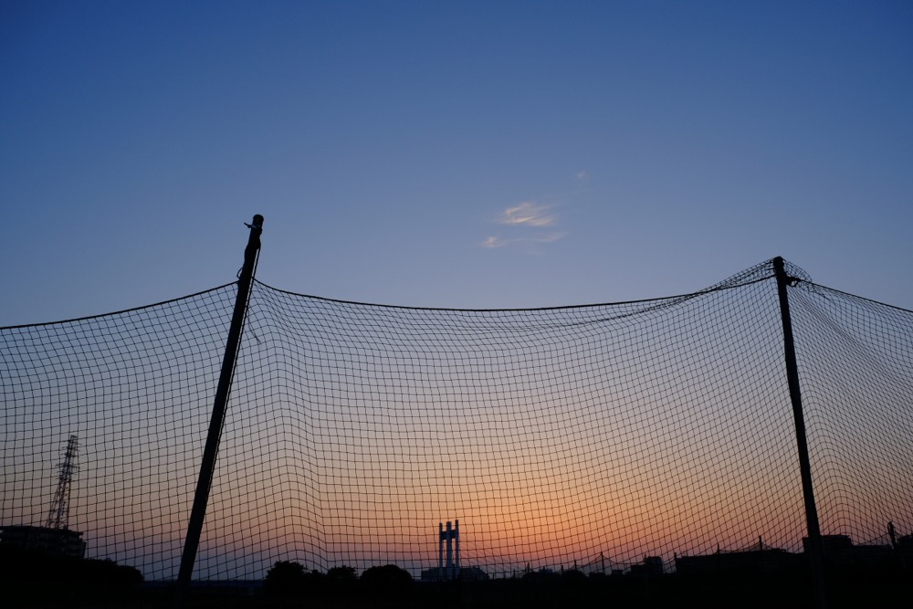 多摩川グラウンド 夕暮れ