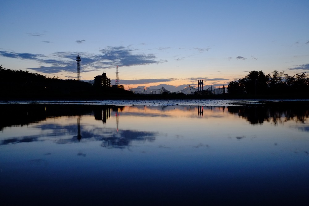 夕方の北緑地公園