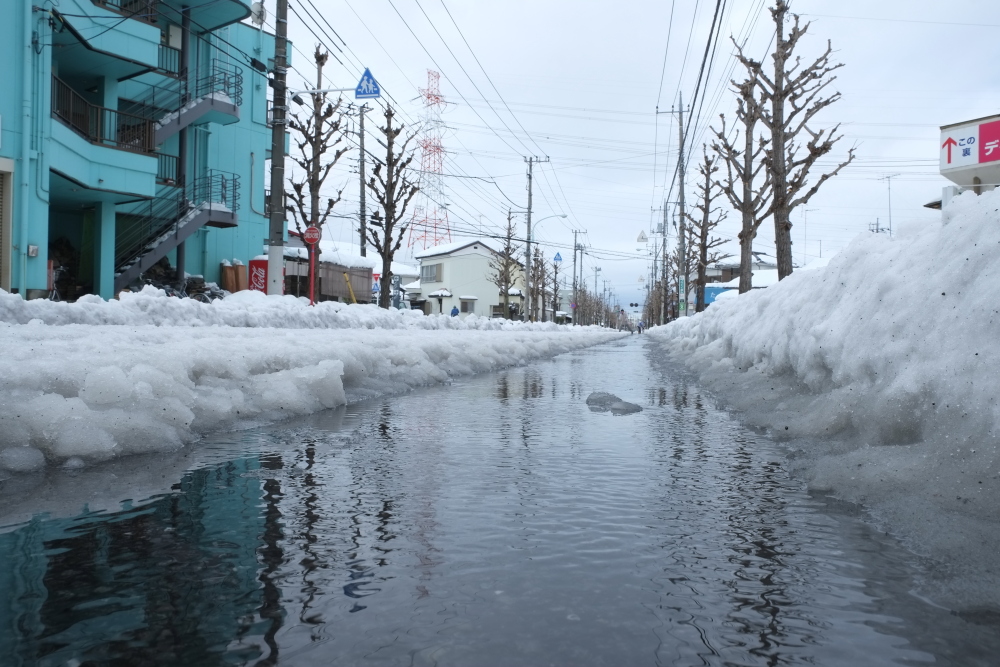 雪解け水浸し